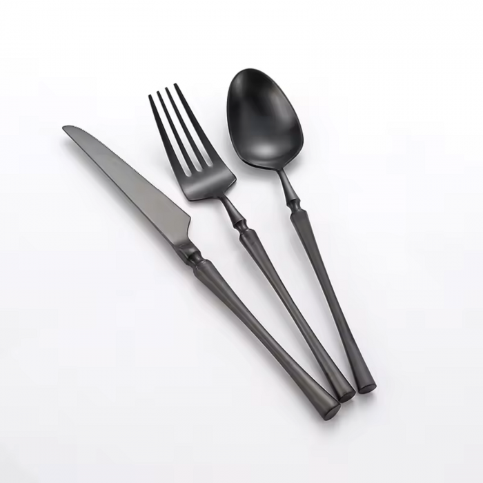 Set tacamuri din inox ,model unic, culoare negru [9]
