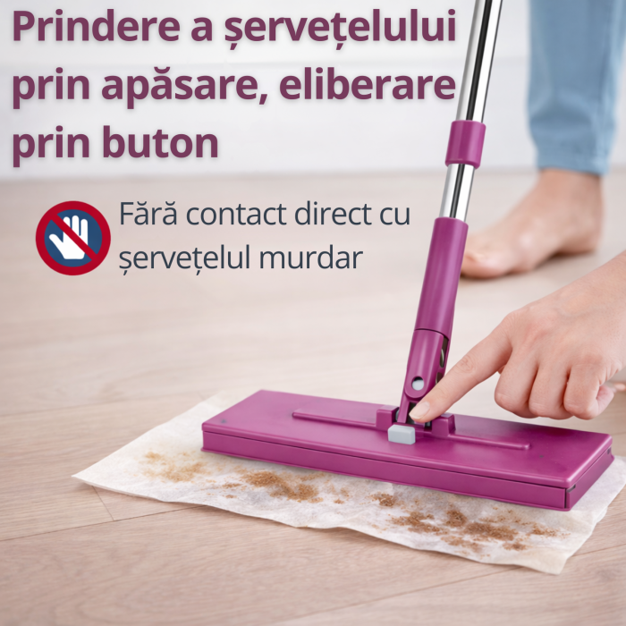 Set Mop Parex QuickPick + Lavete Sleepy Easy Clean 100 buc, 4XL, fara galeata, fara clatire [4]