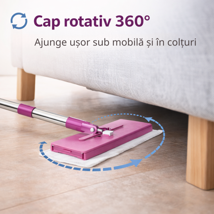 Set Mop Parex QuickPick + Lavete Sleepy White Soap 50 buc, 4XL, fara galeata, fara clatire [6]