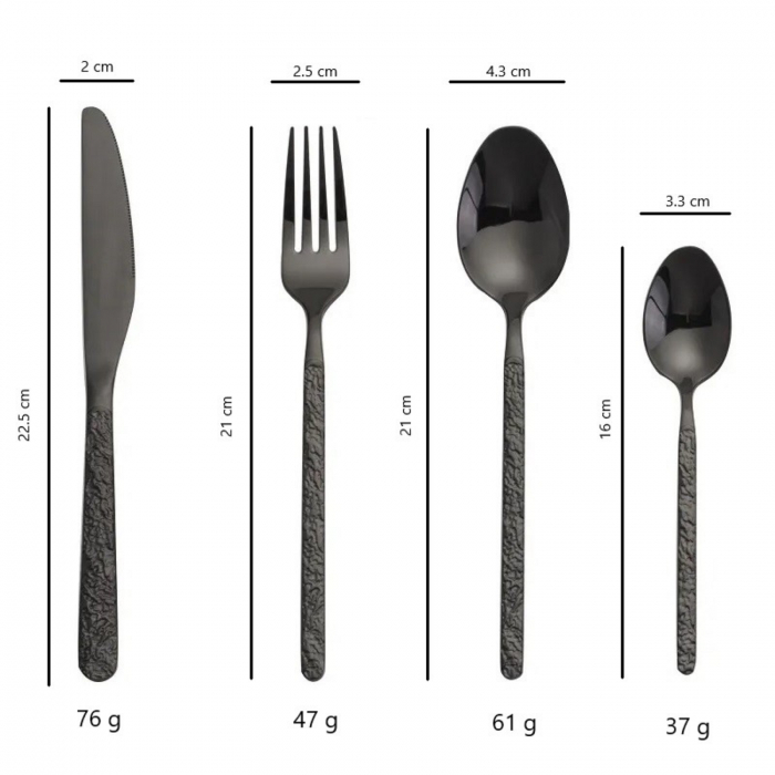 Set elegant de tacamuri din inox de calitate superioara. 16 piese [6]