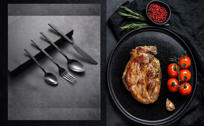 Set elegant de tacamuri din inox de calitate superioara. 16 piese [3]