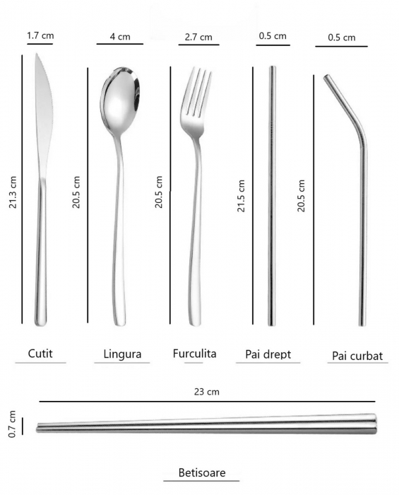 Set Portabil de Tacamuri si Paie din Inox - Elegant si Confortabil Oriunde ai fi [10]