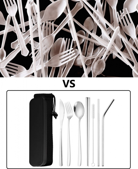 Set Portabil de Tacamuri si Paie din Inox - Elegant si Confortabil Oriunde ai fi [6]