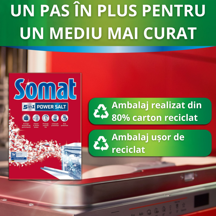 Somat 5in1 Spezial-Salz sare mașină spălat vase, 1,2 kg | Protecție anti-calcar [5]