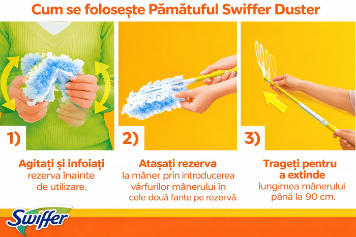 Swiffer Duster Kit XXL – Pămătuf de praf extensibil cu 2 rezerve [3]