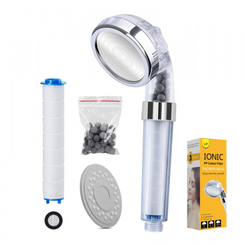 Capuri de dus - cap de dus cu filtru de bumbac si granule minerale cu ioni negativi, dedeman, emag