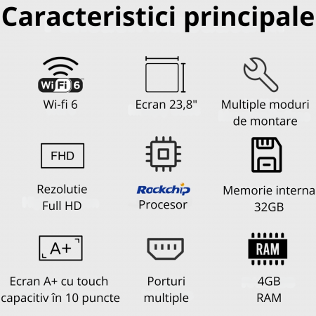 Tabletă digitală INNOVIO cu Android 14 – Calendar inteligent 23.8" [5]
