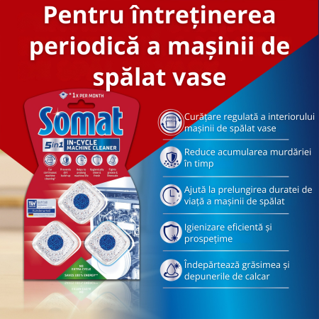 Somat 5in1 Maschinenreiniger curățare mașină spălat vase, 3 tablete (57 g) [1]
