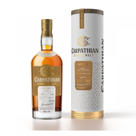 Carpathian Single Malt Cognac Cask Finish – Whisky Românesc Premium, 700 ml, 46% Alcool