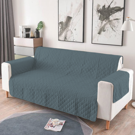 Cuverturi Canapea & Fotoliu - Cuvertură Canapea 3 Locuri Matlasată Antracit 295x198 cm