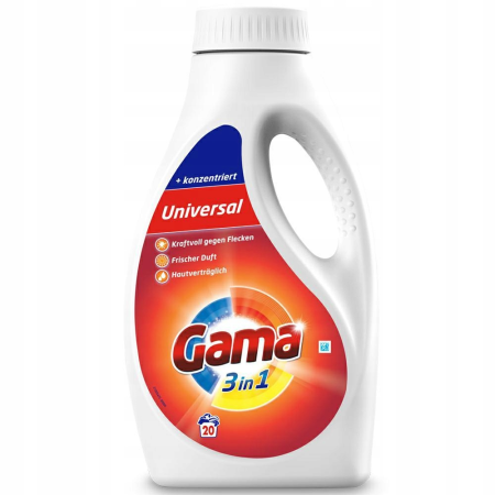 Curatenie & Intretinere Casa - Detergent lichid Gama Universal 3 în 1, 1 L | Pentru toate tipurile de rufe