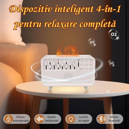 Difuzor Aromaterapie cu Sunete, Lumină Caldă și Bluetooth [1]
