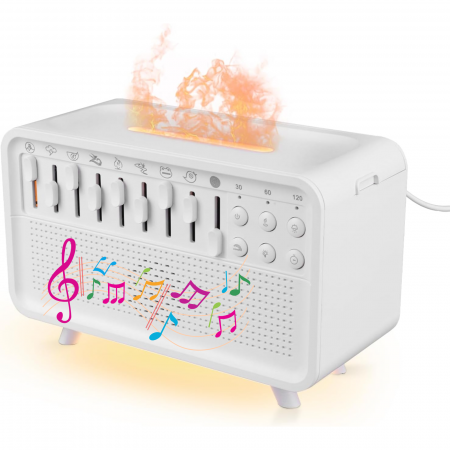 Difuzor Aromaterapie cu Sunete, Lumină Caldă și Bluetooth [0]