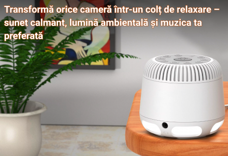 Lampa cu Sunete Albe și Lumină de Noapte Relaxantă [7]