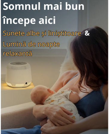 Lampa cu Sunete Albe și Lumină de Noapte Relaxantă [1]