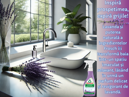 Frosch Hygiene-Reiniger cu parfum de Lavanda – Soluție Curățare Baie, Îndepărtează Calcarul și Murdăria, Eco-Friendly [2]