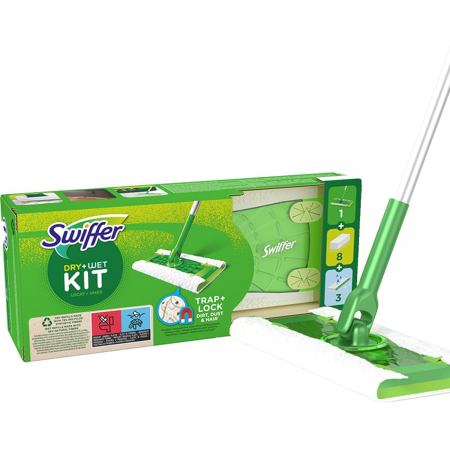 Mopuri si Rezerve Mop - Kit Mop Uscat/Umed Swiffer | 8 Lavete Uscate + 3 Umede