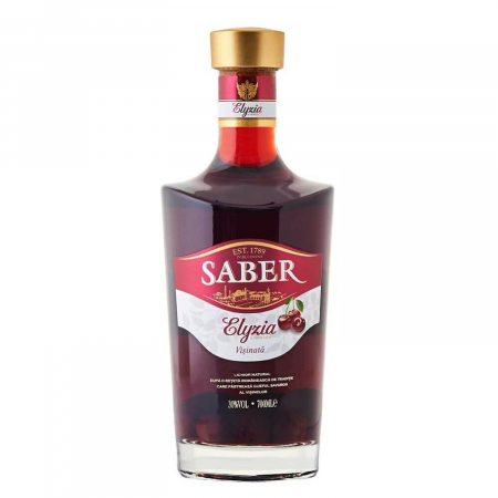 Saber Elyzia Vișinată 700 ml – Lichior de Vișine Tradițional din Bucovina | Arome Dulci-Acrișoare [0]