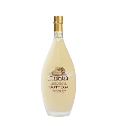 Bottega Crema de Tiramisù 500 ml – Lichior Italian Cremă cu Arome de Cafea și Cacao | 15% Alcool