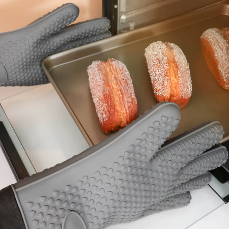 Mănuși termorezistente silicon alimentar – protecție până la 230°C [7]