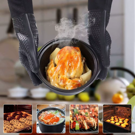 Mănuși termorezistente silicon alimentar – protecție până la 230°C [6]