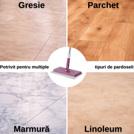 Mop Parex QuickPick pentru Șervețele Umede și Lavete | Compatibil Sleepy, Cap Rotativ 360° [6]