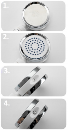 Cap de dus rotativ 360 grade cu multiple moduri de jet [6]