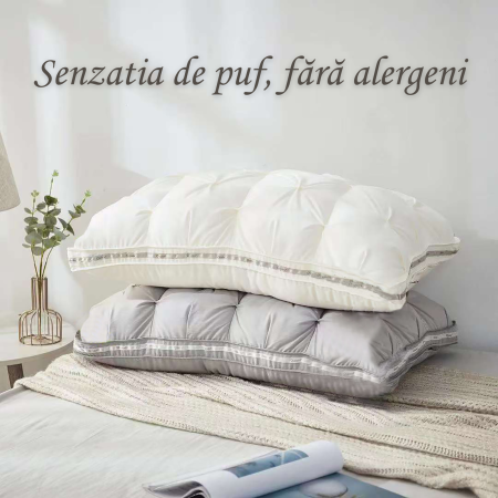 Perna Microgel 50x70, 1250g, Pufoasă, Antialergică, Fabricată în România [1]