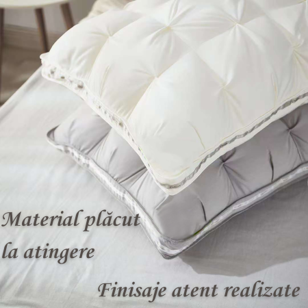 Perna Microgel 50x70, 1250g, Pufoasă, Antialergică, Fabricată în România [3]