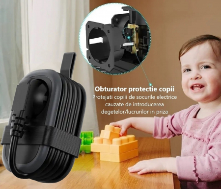 Prelungitor portabil cu USB și priză AC – 4000W, ideal călătorii [8]