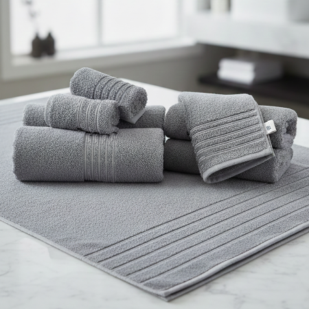 Prosop baie bumbac 100% gri, 600 g/m², 70×140 cm