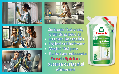 Frosch Spiritus Refill 950 ml – Soluție Geamuri Reîncărcabilă, Fără Urme [1]