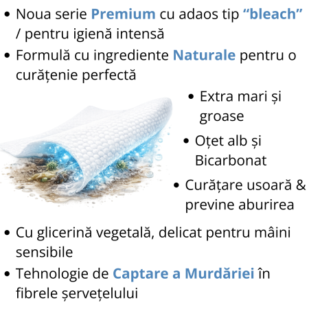 Șervețele umede multisuprafețe Sleepy Easy Clean Bleach Additive 100 buc, curățare intensă [3]