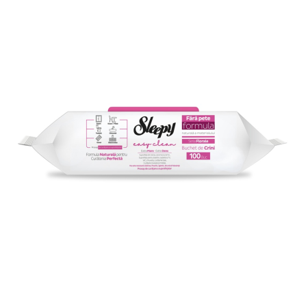 Servetele umede multisuprafete Sleepy Lilium Bouquet 100 buc – fara parabeni si clor [5]