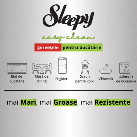 Șervețele umede bucătărie Sleepy Easy Clean Bergamotă 50 buc – Degresare rapidă fără clătire [2]
