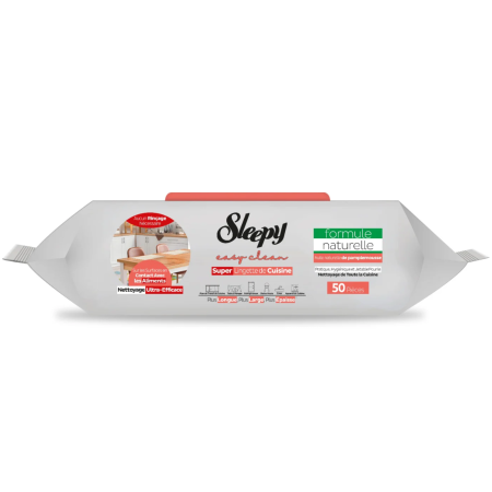 Șervețele Umede Bucătărie Sleepy Easy Clean Grapefruit 50 buc – Degresare Rapidă, Fără Clătire [6]