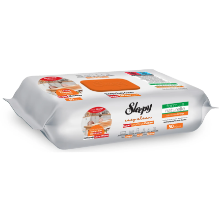 Șervețele Umede Bucătărie Sleepy Easy Clean Portocală 50 buc – Degresare Rapidă, Fără Clătire