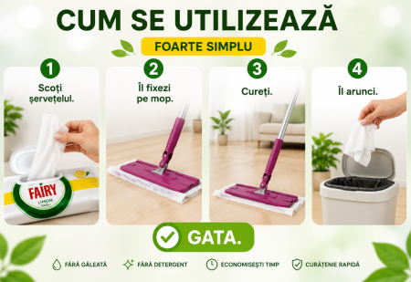 Șervețele Pardoseală Fairy Lemon 50 Buc | Compatibile Parex [7]