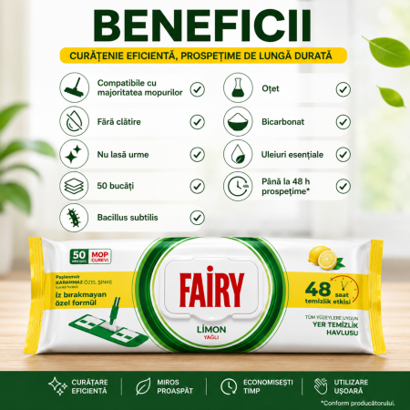 Șervețele Pardoseală Fairy Lemon 50 Buc | Compatibile Parex [8]