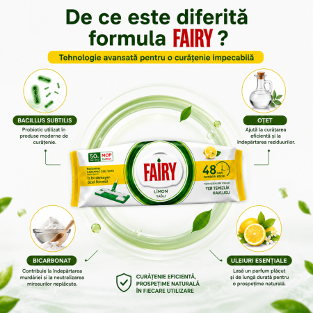 Șervețele Pardoseală Fairy Lemon 50 Buc | Compatibile Parex [3]