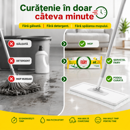 Șervețele Pardoseală Fairy Lemon 50 Buc | Compatibile Parex [1]