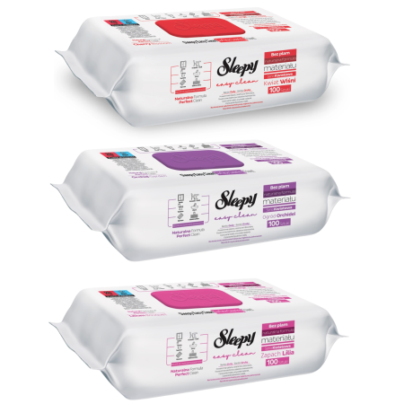 Curatenie & Intretinere Casa - Set șervețele umede multisuprafețe Sleepy Easy Clean Floral 3x100 buc, fără parabeni și clor