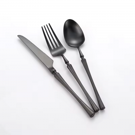 Set tacamuri din inox ,model unic, culoare negru [8]
