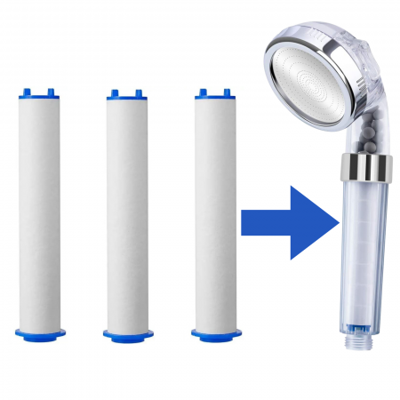 Filtre pentru Dus - Filtru de bumbac PP pentru cap de dus. Filtru pentru clor, rugina, impuritati