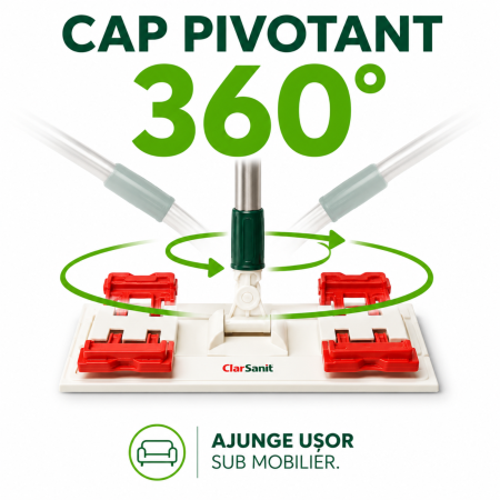 Set Mop ClarSanit cu Șervețele Incluse | Fabricat în România [4]