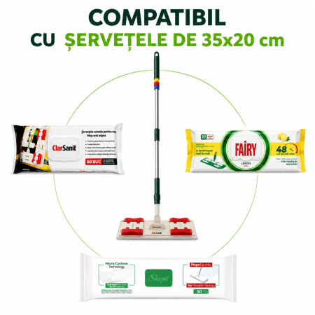 Set Mop ClarSanit cu Șervețele Incluse | Fabricat în România [3]
