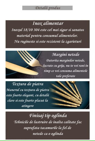 Set tacamuri din inox culoare aurie de calitate superioara [2]