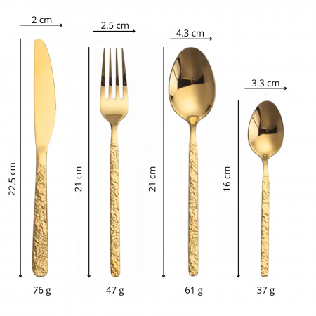 Set de tacamuri premium din inox 24 piese [3]