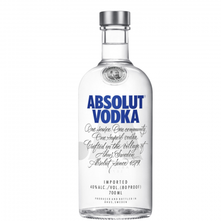Absolut Vodka 700 ml – Vodcă Premium Suedeză, 40% Alcool, Distilare Unică pentru Puritate