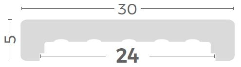 Capac de zid decorativ din beton ( colt drept) - 1m [8]